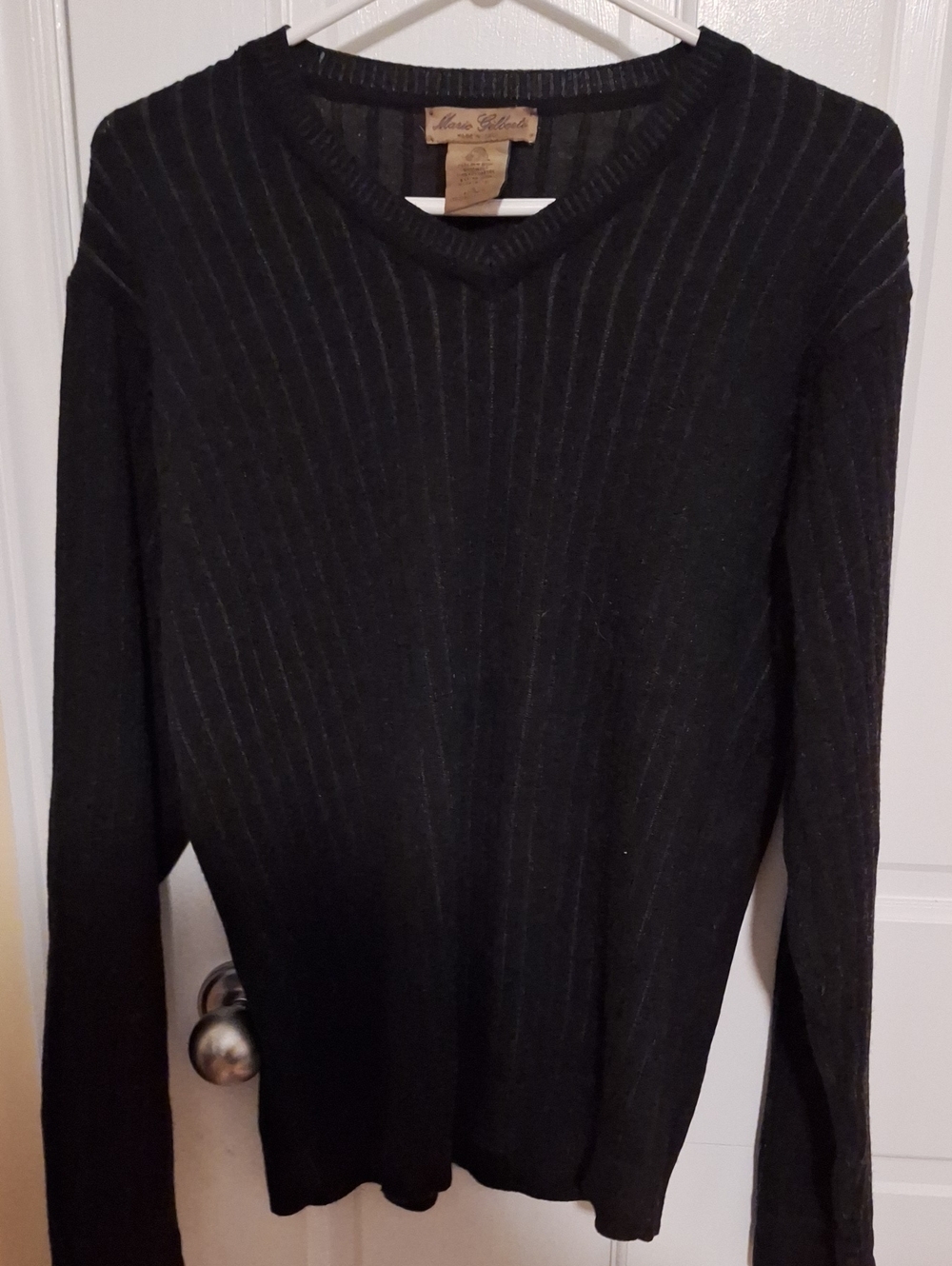 Men's Charcoal Merino Wool Sweater